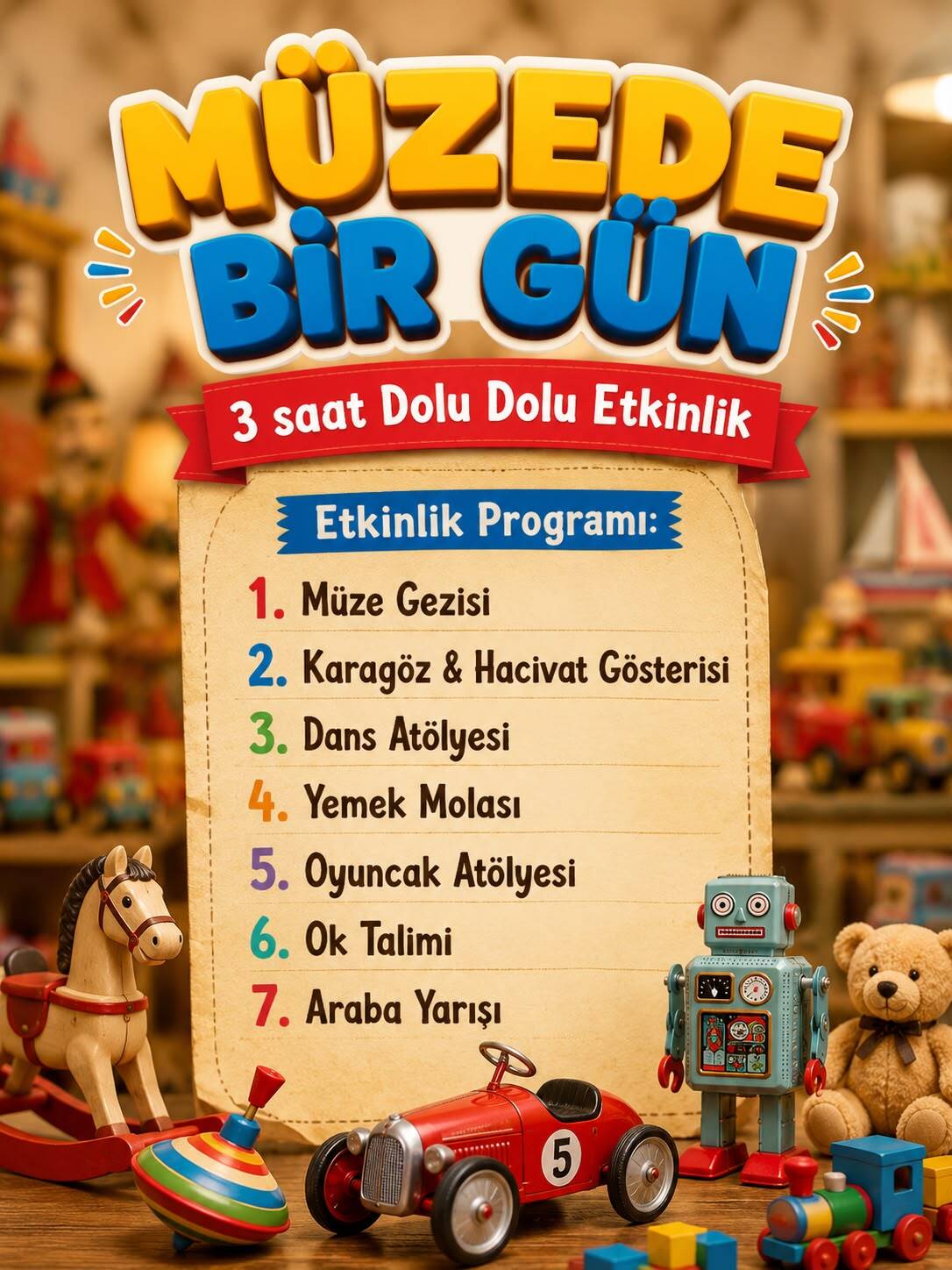 Müzede 1 Gün Etkinlik Bileti